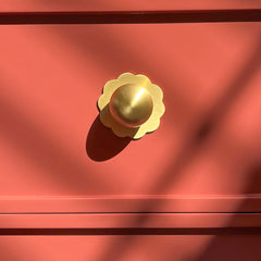 ADA Scallop Knob Backplate - Brass