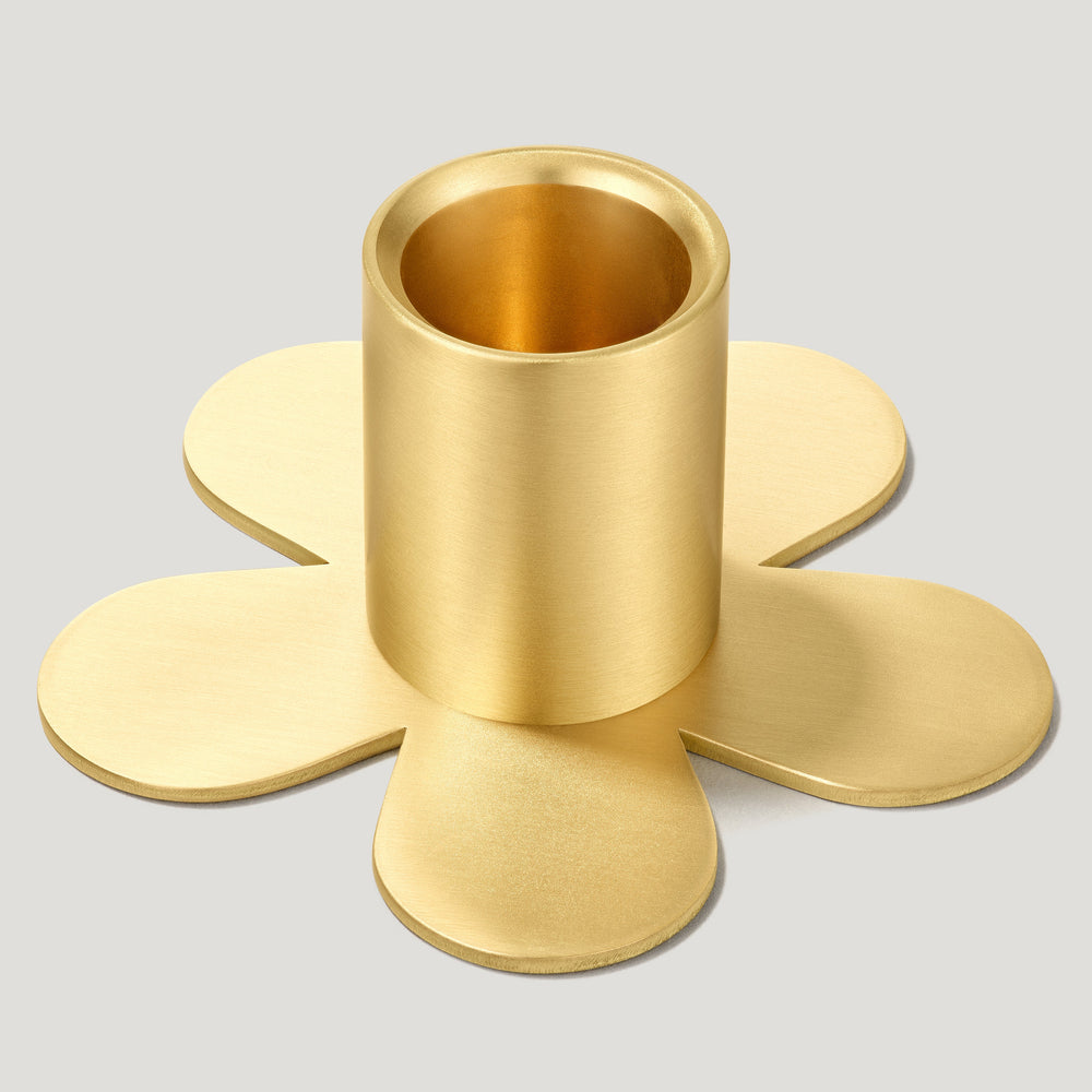 ERIN Flower Candlestick Holder - Brass