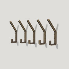 Plank Hardware Accessories Set of 5 Hooks LEVI Square Hook - Antique Brass