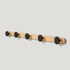 Plank Hardware Accessories LOVELL Wooden Wall Mounted Coat Rack - Oak / Black