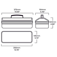 Plank Hardware Accessories TOYO Steel Tool Box - Blue