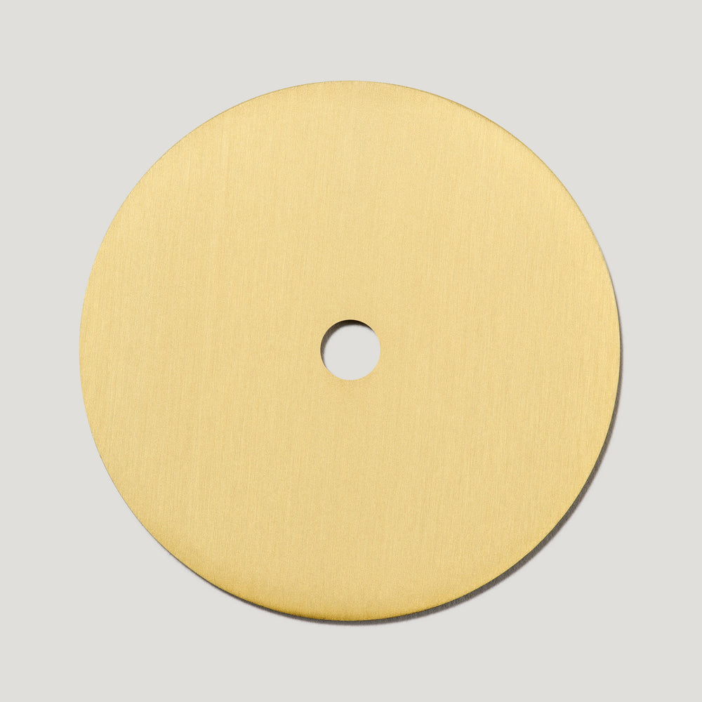 ADA Round Knob Backplate - Brass