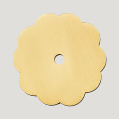 Plank Hardware Cabinetry ADA Scallop Knob Backplate - Brass