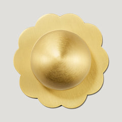 Plank Hardware Cabinetry ADA Scallop Knob Backplate - Brass