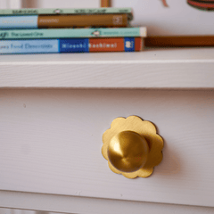 Plank Hardware Cabinetry ADA Scallop Knob Backplate - Brass