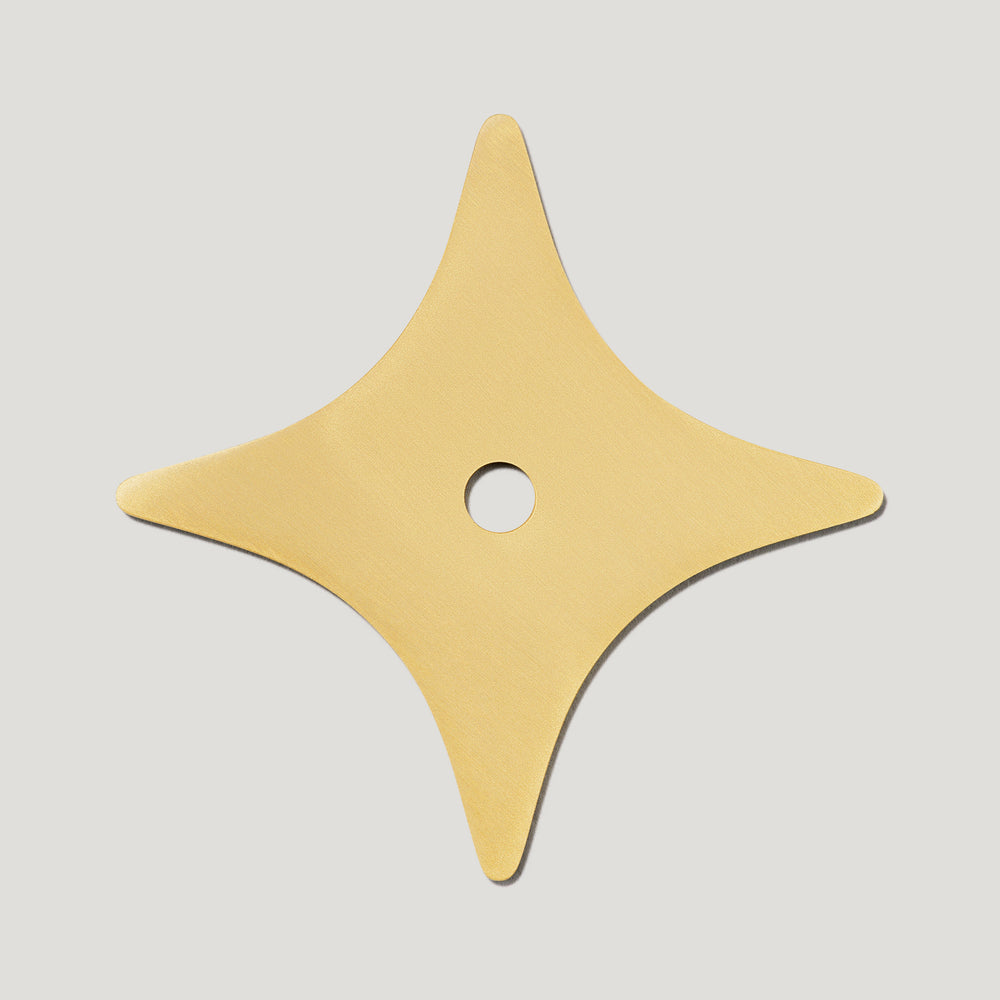 ADA Star Knob Backplate - Brass