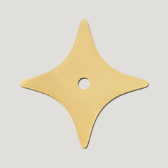 Plank Hardware Cabinetry ADA Star Knob Backplate - Brass