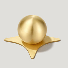 Plank Hardware Cabinetry ADA Star Knob Backplate - Brass