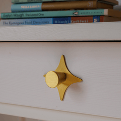 Plank Hardware Cabinetry ADA Star Knob Backplate - Brass