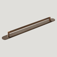 Plank Hardware Cabinetry 375mm (365mm CC) / Handle with Backplate BECKER Closet Bar Handle - Antique Brass