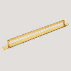 Plank Hardware Cabinetry 375mm (365mm CC) / Handle with Backplate BECKER Closet Bar Handle - Brass