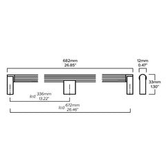 Plank Hardware Cabinetry BECKER D Bar Handle - Antique Brass