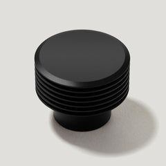 Plank Hardware Cabinetry BEZEL Grooved Knob - Black