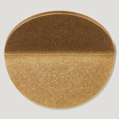 Plank Hardware Cabinetry 70mm (32mm CC) FOLD Round Front Mounted Handle - Aged Brass