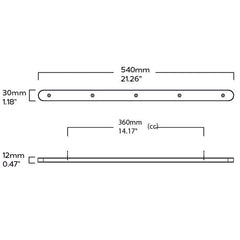 Plank Hardware Cabinetry GRADY Wooden Hook Backplate - Oak