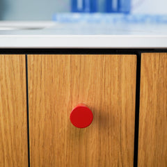 Plank Hardware Cabinetry HUBBLE Tapered Knob - Red