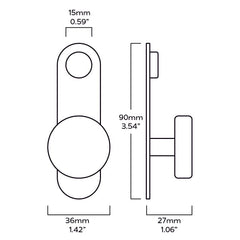 Plank Hardware Cabinetry HUDSON Shaker Hook - Aged Brass