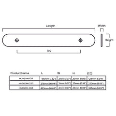 Plank Hardware Cabinetry HUDSON T-Bar Handle - Aged Brass