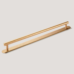 Plank Hardware Cabinetry 397mm (365mm CC) / Handle with Backplate HUDSON T-Bar Handle - Aged Brass