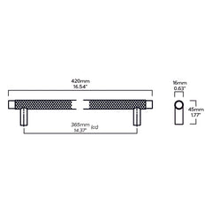 Plank Hardware Cabinetry KEPLER Heavyweight Knurled Handle - Stainless Steel