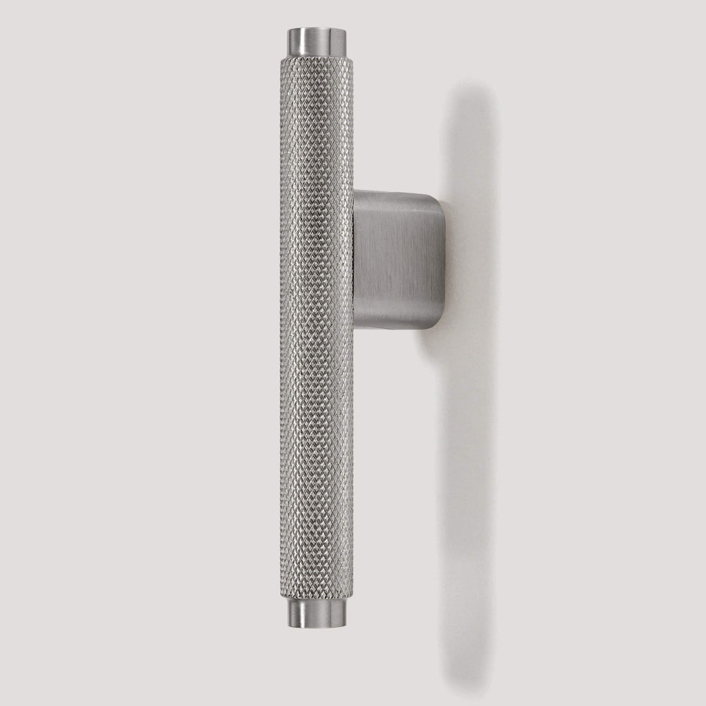 KEPLER Knurled L-Bar Handle - Stainless Steel