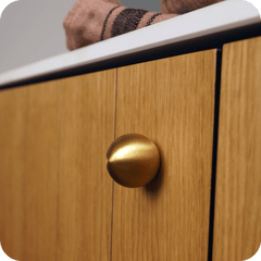 Plank Hardware Cabinetry KOJI Round Knob - Brass