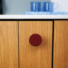 Plank Hardware Cabinetry LOVELL Circular Knob - Burgundy