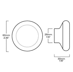 Plank Hardware Cabinetry NORA Round Knob - Oak