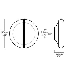 Plank Hardware Cabinetry NORA Split Round Handle - Dark Stain Oak