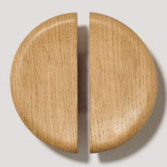 Plank Hardware Cabinetry NORA Split Round Handle - Oak