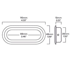 Plank Hardware Cabinetry OLMO Oval Recessed Pull Handle - Aged Brass