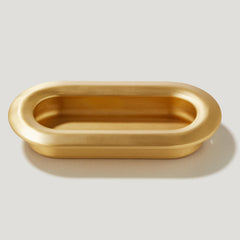 Plank Hardware Cabinetry OLMO Oval Recessed Pull Handle - Brass