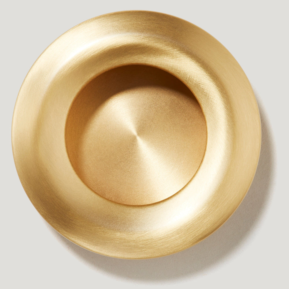 OLMO Round Recessed Pull Handle - Brass