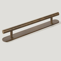 Plank Hardware Cabinetry 220mm (160mm CC) / Handle with Round Backplate WATT T-Bar Handle - Antique Brass