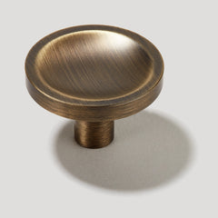 Plank Hardware CAVE Round Knob - Antique Brass