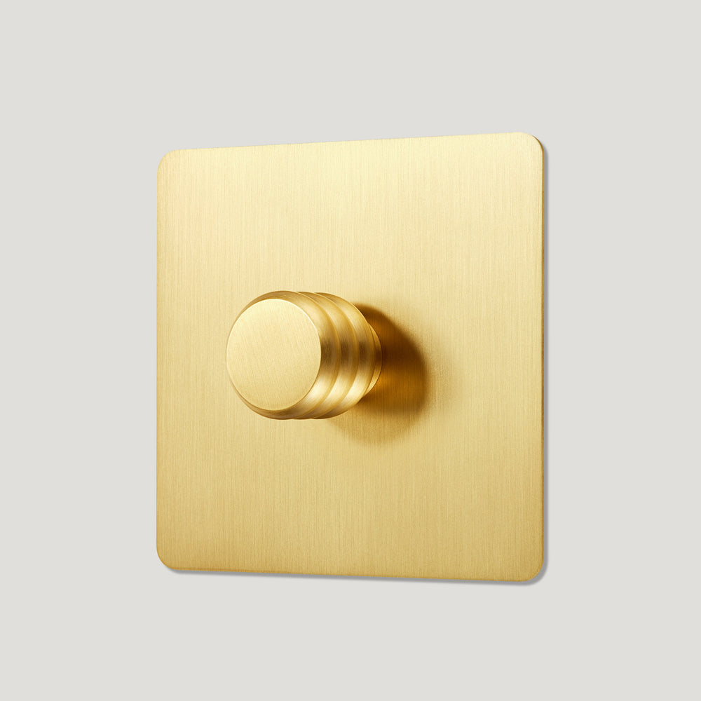 ALVA 1G Dimmer Light Switch - Brass