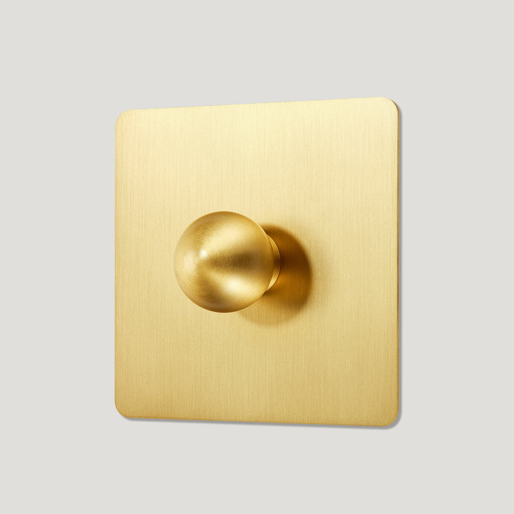 BOBBIN 1G Dimmer Light Switch - Brass