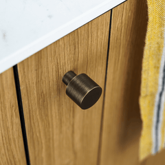 Plank Hardware Handles & Knobs MAXWELL Button Knob - Antique Brass