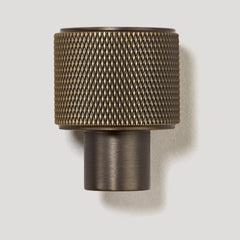 Plank Hardware Handles & Knobs REVILL Knurled Button Knob - Antique Brass