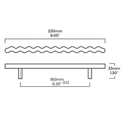 Plank Hardware Hidden SQUIGGLE T Bar - Black