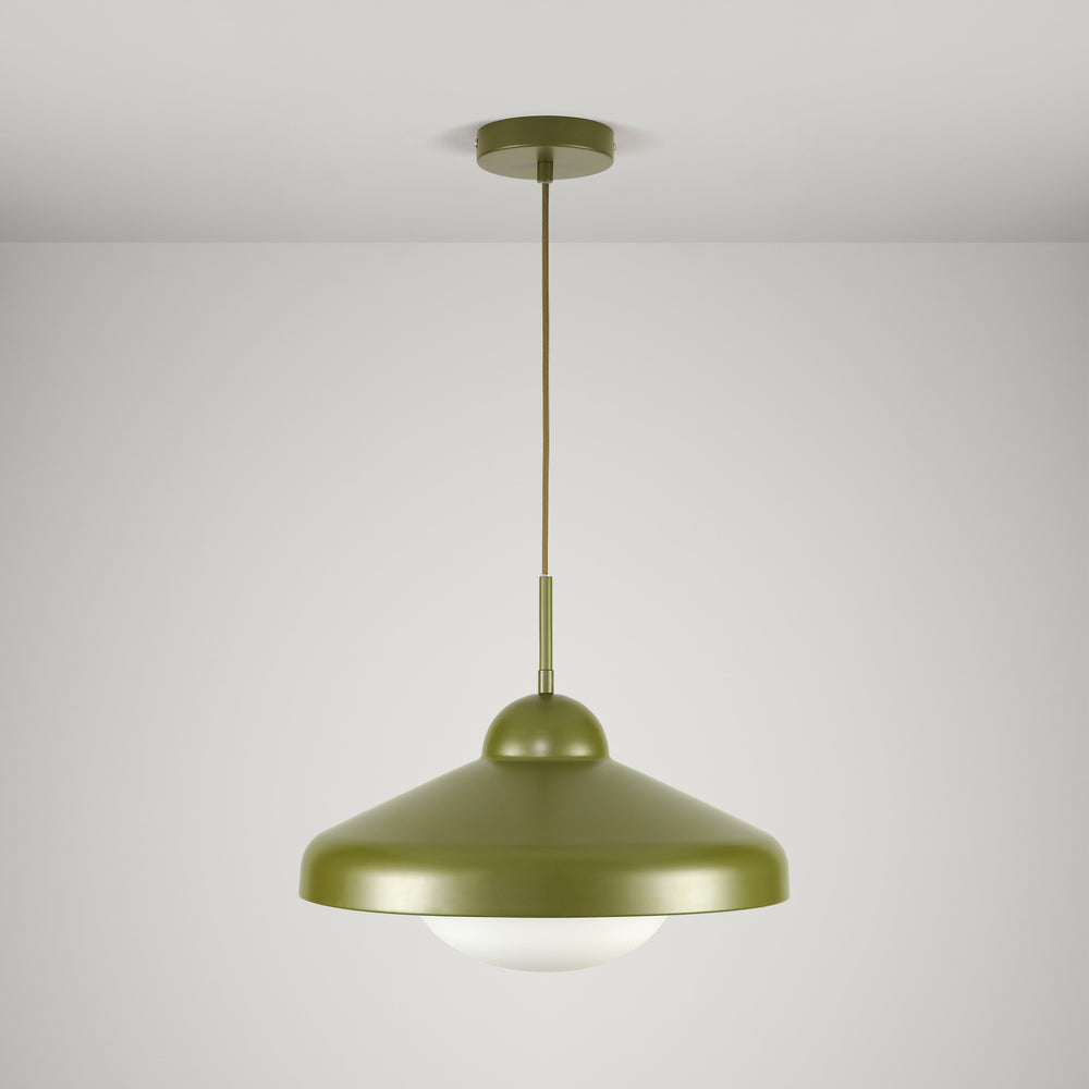 FREYA Pendant Ceiling Light - Khaki Green