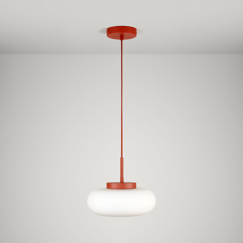 MARIN Glass Pendant Light - Rust Red