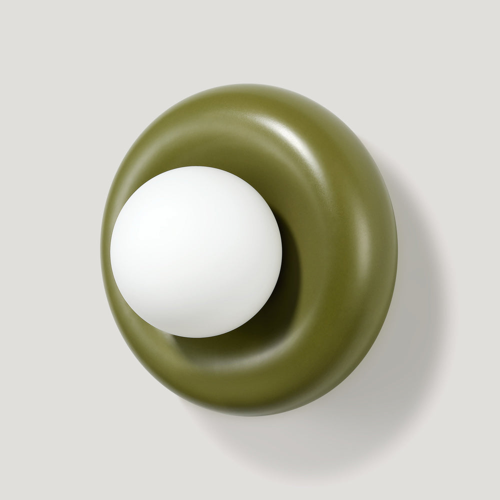 NOVI Ceramic Wall Light- Khaki Green