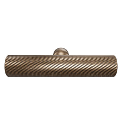 Plank Hardware 54.PlankHardware SearleSwirledSingleTHandle AntiqueBrass.glb