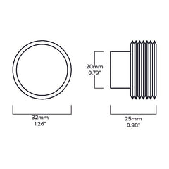 Plank Hardware Handles & Knobs BEZEL Grooved Knob - Brass