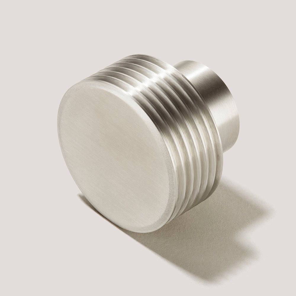 BEZEL Grooved Knob - Stainless Steel