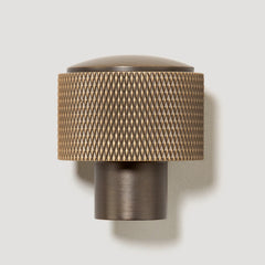 Plank Hardware Handles & Knobs Copy of HUMBOLDT Knurled Button Knob - Antique Brass