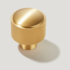 Plank Hardware Handles & Knobs HUMBOLDT Knurled Button Knob - Brass