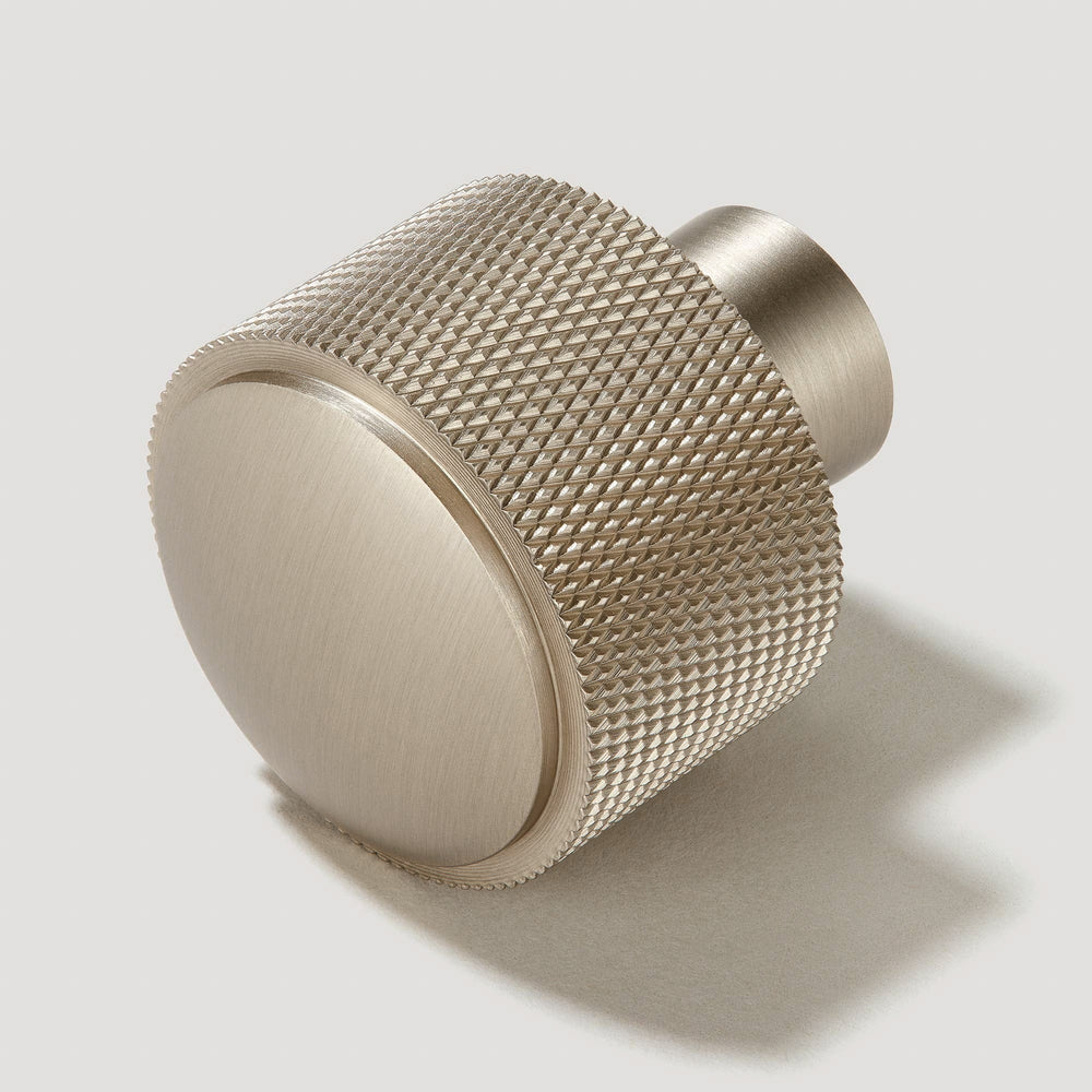 HUMBOLDT Knurled Button Knob - Satin Nickel