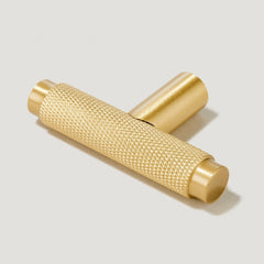 Plank Hardware Handles & Knobs Single T - 57mm KEPLER Knurled Single T Handle - Solid Brass